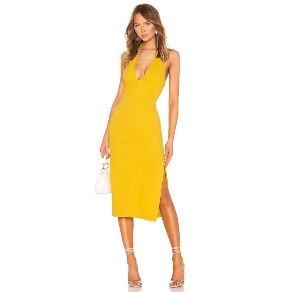 NBD Yellow Midi Dress